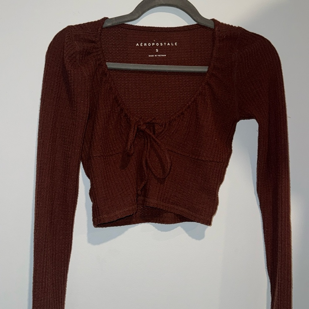 long sleeve crop top
